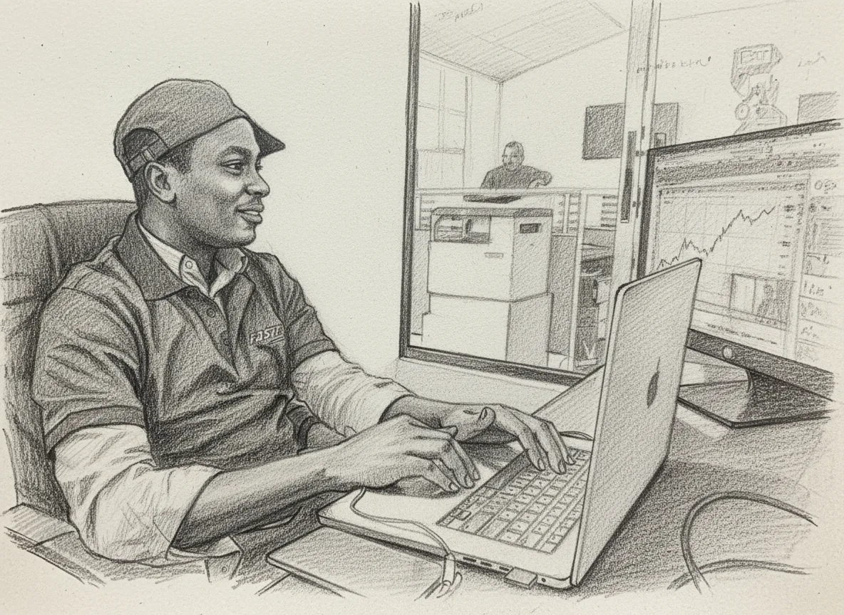 Photo transformed into elegant pencil sketch
